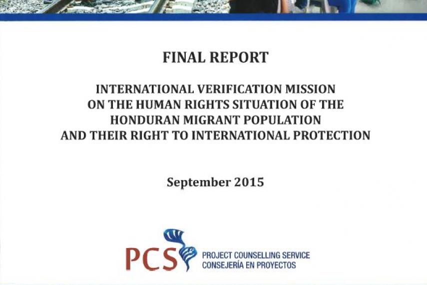 Final Report of the International Verification Mission on the Human Rights of the Honduran Migrant Population and Their Right to International Protection