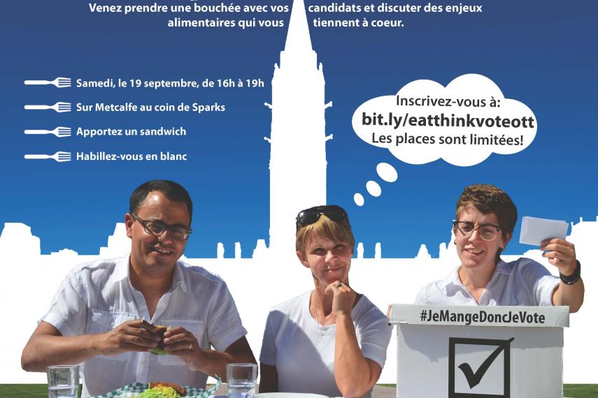 Affiche de l'événement Je mange donc je vote 