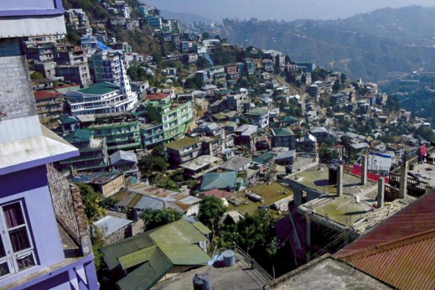 The city of Aizawl.