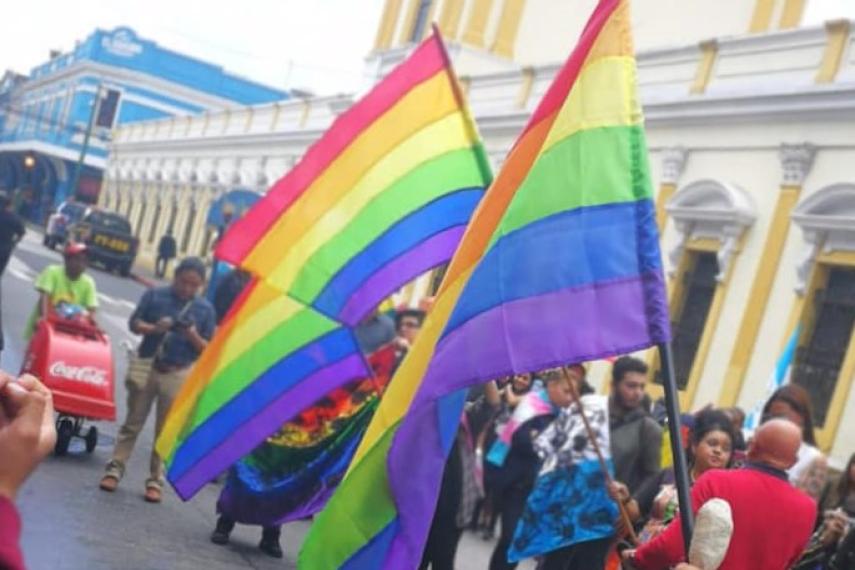 Photo of two pride flags 