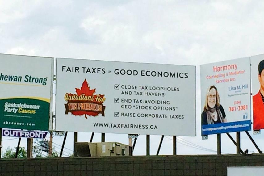 A billboard in Saskatoon