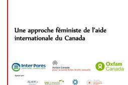 couverture du document "Une approche féministe de l'aide internationale du Canada"
