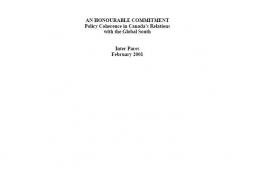 cover page of "An Honourable Commitment"