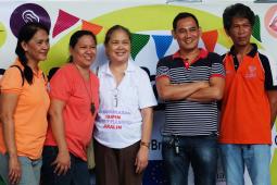 Likhaan staff at a family planning fair in the Philippines
