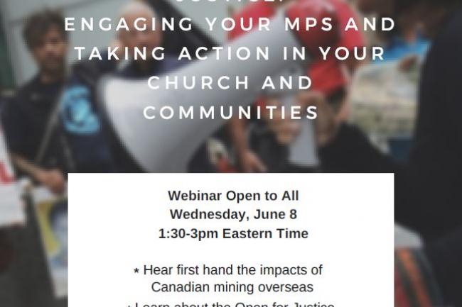 Open for Justice webinar poster