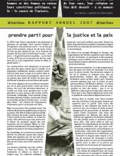 Page couverture du rapport annuel 2007