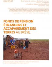 Page couverture rapport accaparement des terres au Brésil