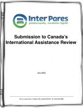 Inter Pares' submission to the International Assistance Review