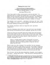 cover page of "Thinking in the Active Voice"