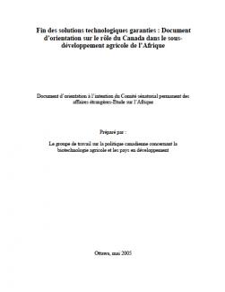 Page couverture de la presantation 2005