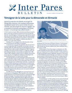 Page couverture du bulletin de Septembre 2008