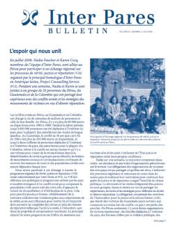 Page couverture du bulletin de Juin 2009